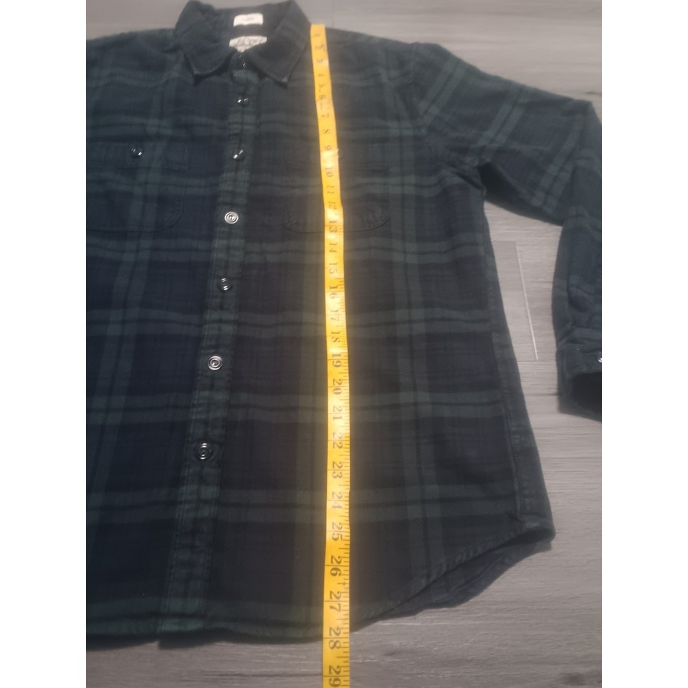 J. Crew Men's Tartan Plaid Mid Weight Classic Fit Flannel Shirt Size Medium - Picture 4 of 7